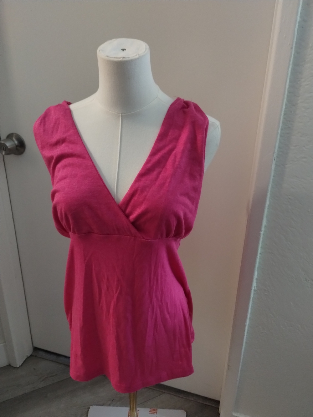 Source Unknown Pink Sleeveless Wrap Chemise Tank